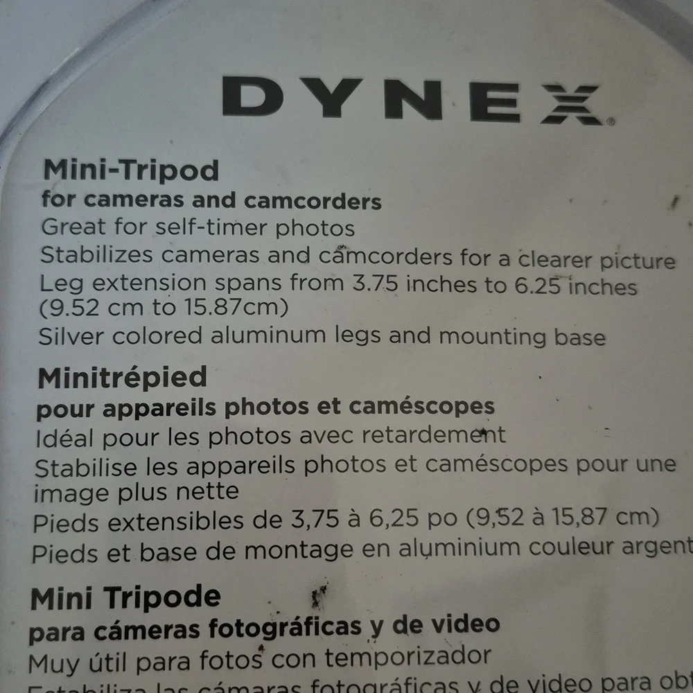 2006 Dynex mini tripod DX-DA101381 Digital Cameras Camcorder Y2K Vintage